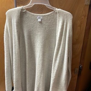 White soft cardigan sweater